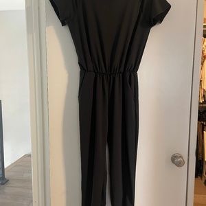 Black off the shoulder comfy jumpsuit